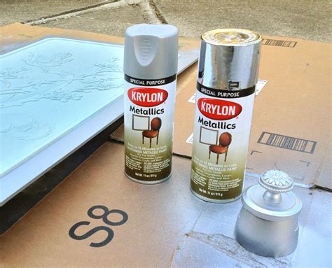 Comparison matte vs chrome silver spray paint look. Krylon. Brand ...