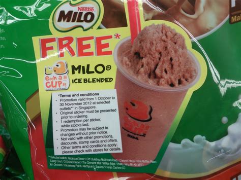 Singapore warehouse sales and events: Free Milo Ice Blended at Each A ...