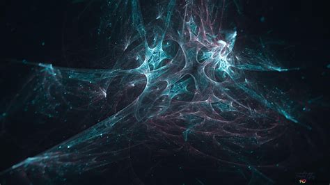 Abstract neuron shapes created with colors reflected in the lights 4K wallpaper download