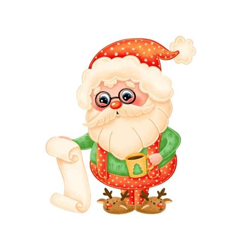 santa readings - Clip Art Library