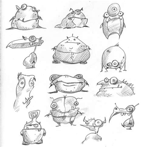 Rob Lawrence: monster sketches for a friend