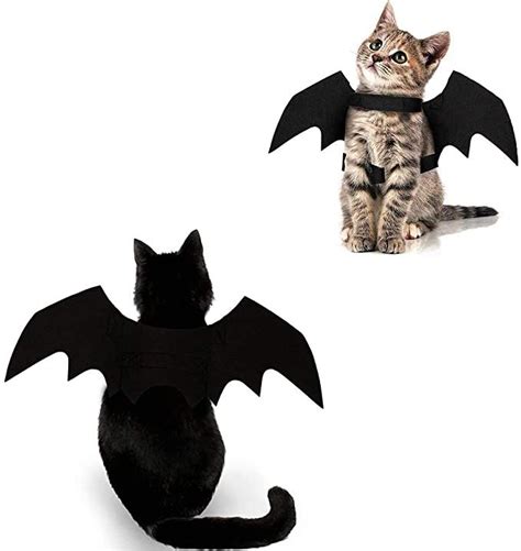 Amazon.com : Yunfan Cat Halloween Costume Bat Wings Pet Apparel Halloween Party Dress Up ...