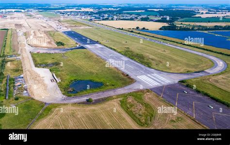 RAF Alconbury in its final stages before total removal of the runway ...