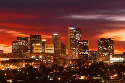 Phoenix Skyline At Night