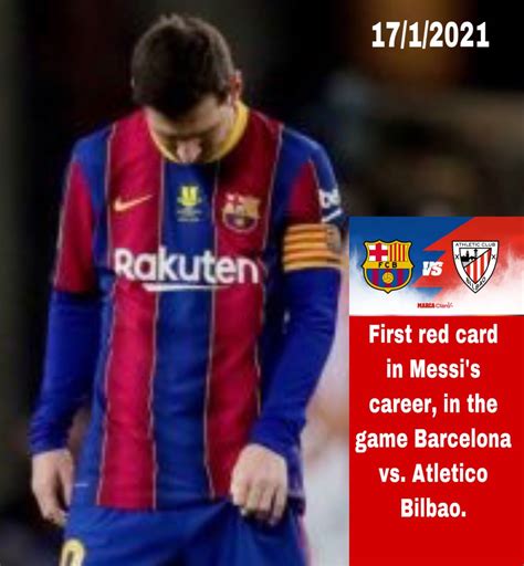 Lionel Messi. | Red card, Messi, European football