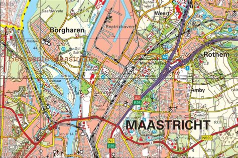 Koop Topografische kaart schaal 1:50.000 (Sittard, Geleen, Heerlen, Maastricht, Valkenburg ...