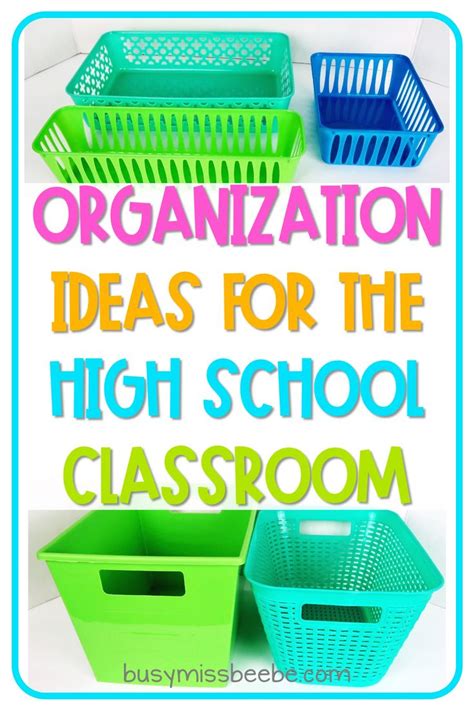 Organization Ideas for the High School Classroom in 2022 | Classroom organization high school ...