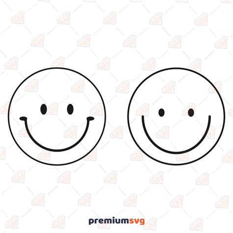 Smiley Face Emoji SVG Cut File, Smile Emoji SVG Instant Download | PremiumSVG