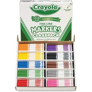 Crayola Classpack Fine Line Markers - CYO588210 - Shoplet.com