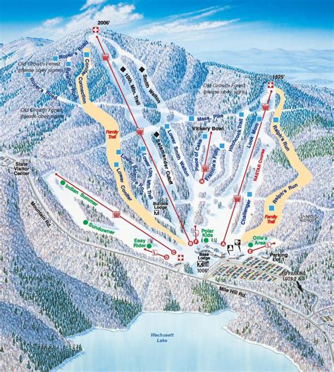 Mt. Wachusett Trail Map | Trail maps, Ski area, Mountain resort