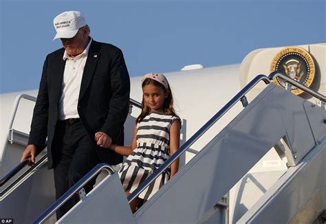 Trump returns to White House hand-in-hand with granddaughter Arabella ...