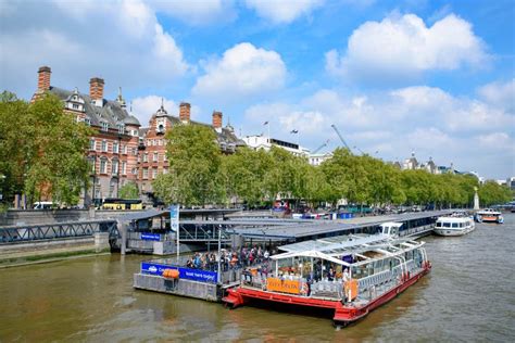 Westminster Millennium Pier on the North Bank of the River Thames in London Editorial Image ...