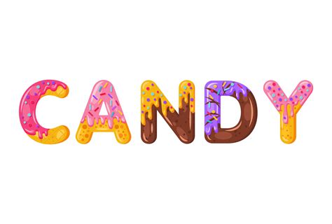 Donut cartoon candy biscuit font | Pre-Designed Photoshop Graphics ...