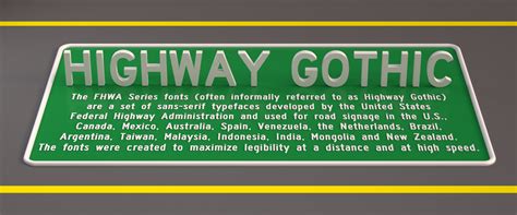 Highway Gothic by AnthonyRalano on DeviantArt