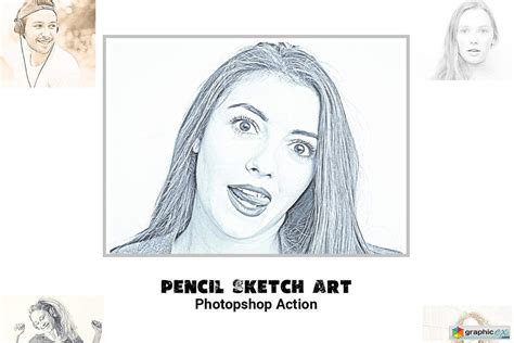 Pencil Sketch Art Photoshop Action 5129372 » Free Download Vector Stock ...