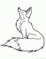 Fox Coloring Page sketch template