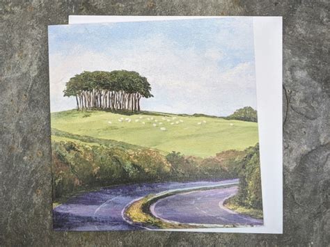 Nearly There Trees greetings card. The Devon/Cornwall border | Etsy