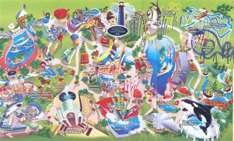 SeaWorld San Antonio Map and Brochure (2000 - 2024 ...