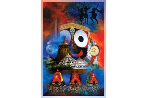 Beautiful Puri Jagannath Painting on Canvas