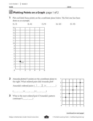 Fillable Online Plotting Points on a Graph page 1 of 2 Fax Email Print ...