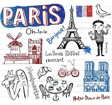 France Doodles | France drawing, Scrapbook travel album, Doodles