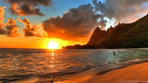 Hawaii Sunset HD Wallpaper, HD Desktop Wallpapers Desktop Background