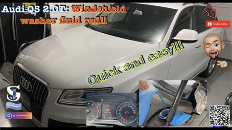 How to repair your Audi Q5 2.0T: Windshield washer fluid refill - YouTube