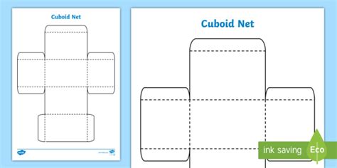 Cuboid Net Pattern | A4 Box Template | Twinkl (teacher made)