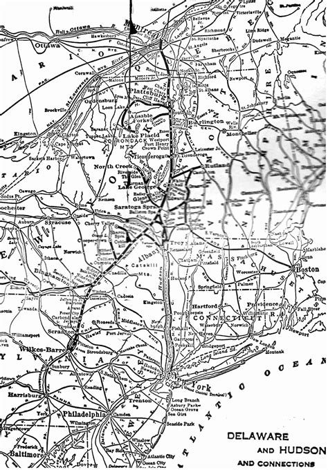 the Delaware & Hudson Railroad System Map