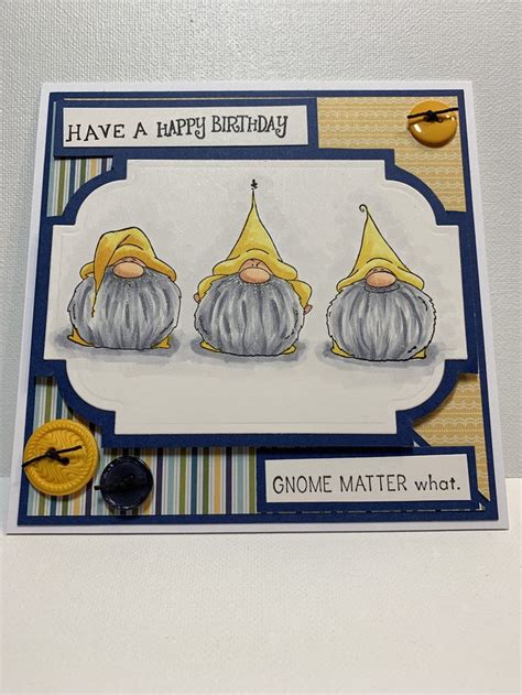 Have A Happy Birthday card, 3D Gnome Birthday card, Handmade Gnome ...