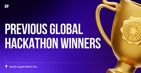 Previous Global Hackathon Winners