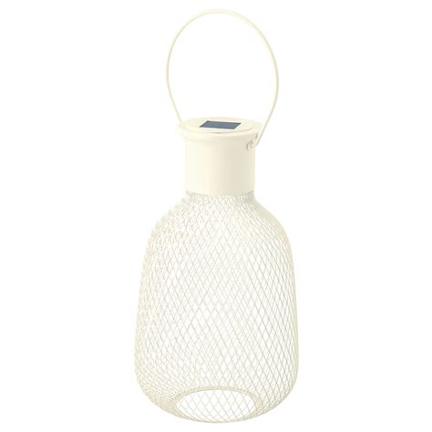 SOLVINDEN LED solar-powered lantern, outdoor/mesh white, 29 cm - IKEA