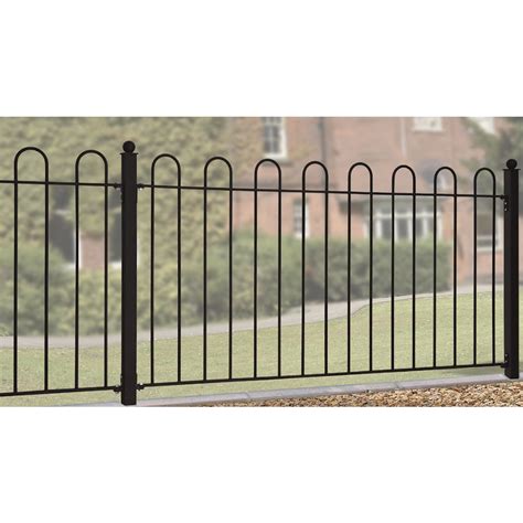 Court Hoop Top Metal Fence Fencing Panel 950mm High - Burbage Iron Craft