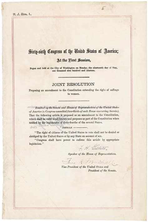 19th Amendment to the U.S. Constitution: Women's Right to Vote (1920 ...