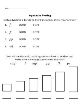 Dynamic Sorting Worksheet in 2024 | Elementary music worksheets, Music worksheets, Music theory ...