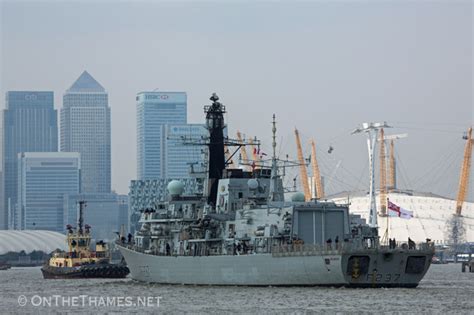 HMS Westminster arrives in London - On The Thames