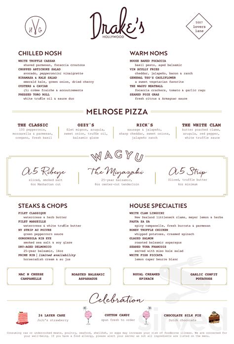 Menu for Drake's in Dallas, TX | Sirved