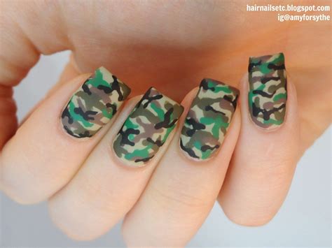 Army green nail design (With images) | Matte nails design, Camo nails ...