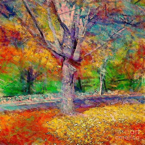 S Maple Tree in Autumn - Square Painting by Lyn Voytershark - Fine Art America