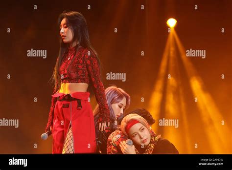 14th Nov, 2019. S. Korean girl group Mamamoo South Korean girl group Mamamoo performs during a ...