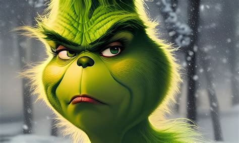 The Grinch in the snow, DSLR 64 megapixels, trending on Artstation ...