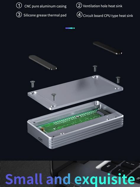 Acasis Thunderbolt 3 NVME M.2 SSD Case External Hard Drive Aluminum Hdd Docking Station NVNE ...