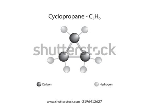 Molecular Formula Chemical Structure Cyclopropane Stock Vector (Royalty ...