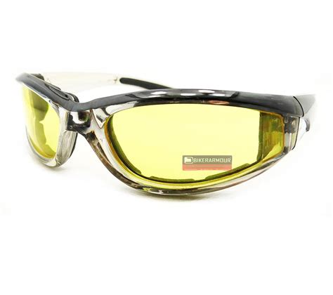 Motorcycle Chrome Clear Lens Transition Riding Glasses Goggles Day ...