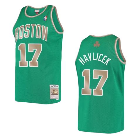 Boston Celtics John Havlicek Hardwood Classics Jersey Kelly Green ...