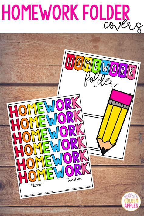 Free Printable Homework Folder Cover - Printable Word Searches