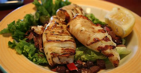 The Chew: Grilled Calamari Salad + Chickpeas, Olives & Salami