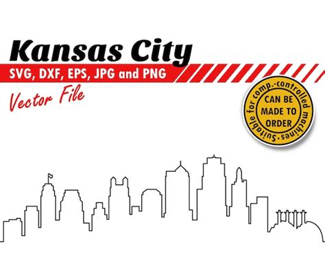 Skyline Silhouette Kansas City Skyline Svg Your wall sticker will be ...