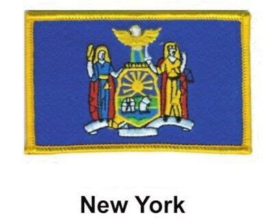 NEW YORK STATE FLAG EMBROIDERED PATCH - IRON-ON - NEW 2.5 x 3.5" FREE SHIPPING | eBay