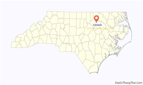 Map of Castalia town, North Carolina